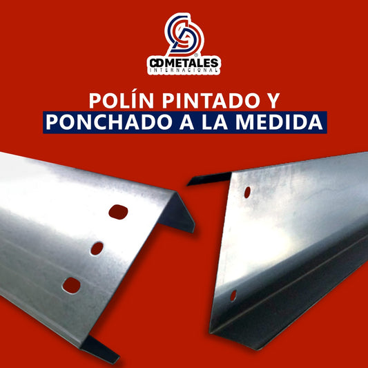 Polín de Acero Pintado y Ponchado a la Medida